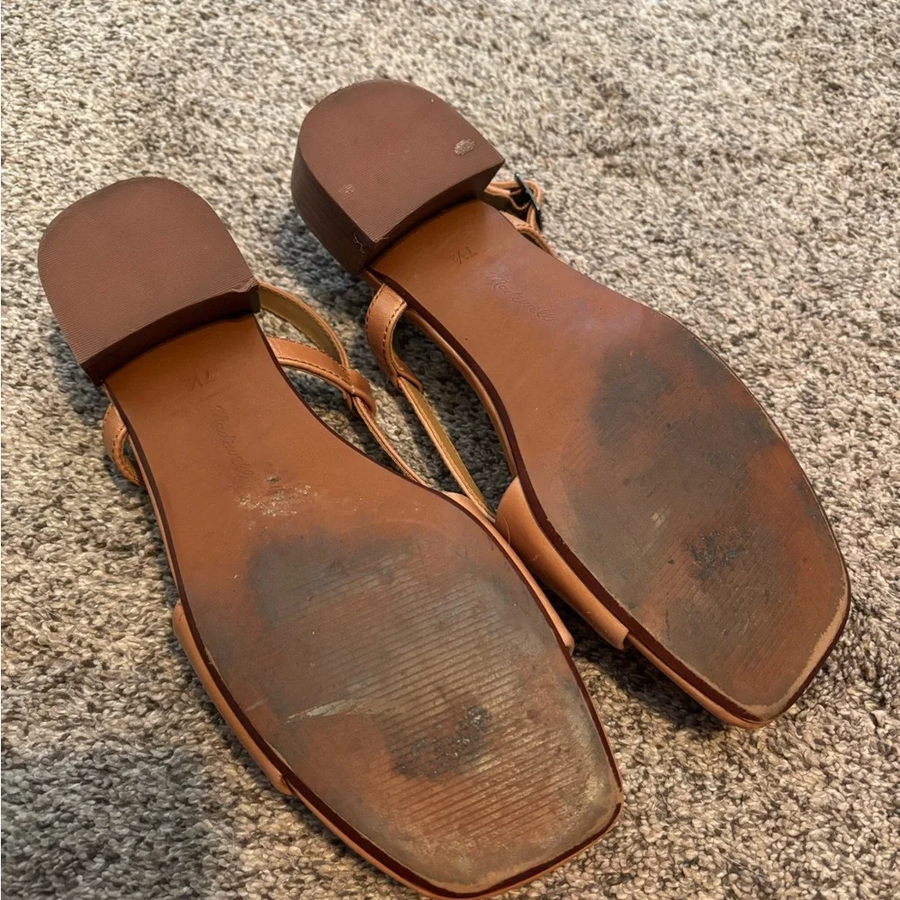 Madewell Tan Leather Slingback Sandals - Picture 5 of 5